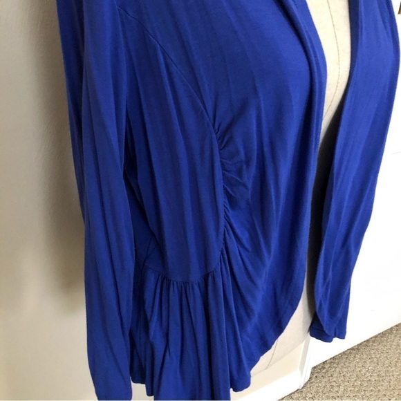 Grace Elements Open Cardigan Gathered Ruched Long Sleeves - Picture 2 of 6